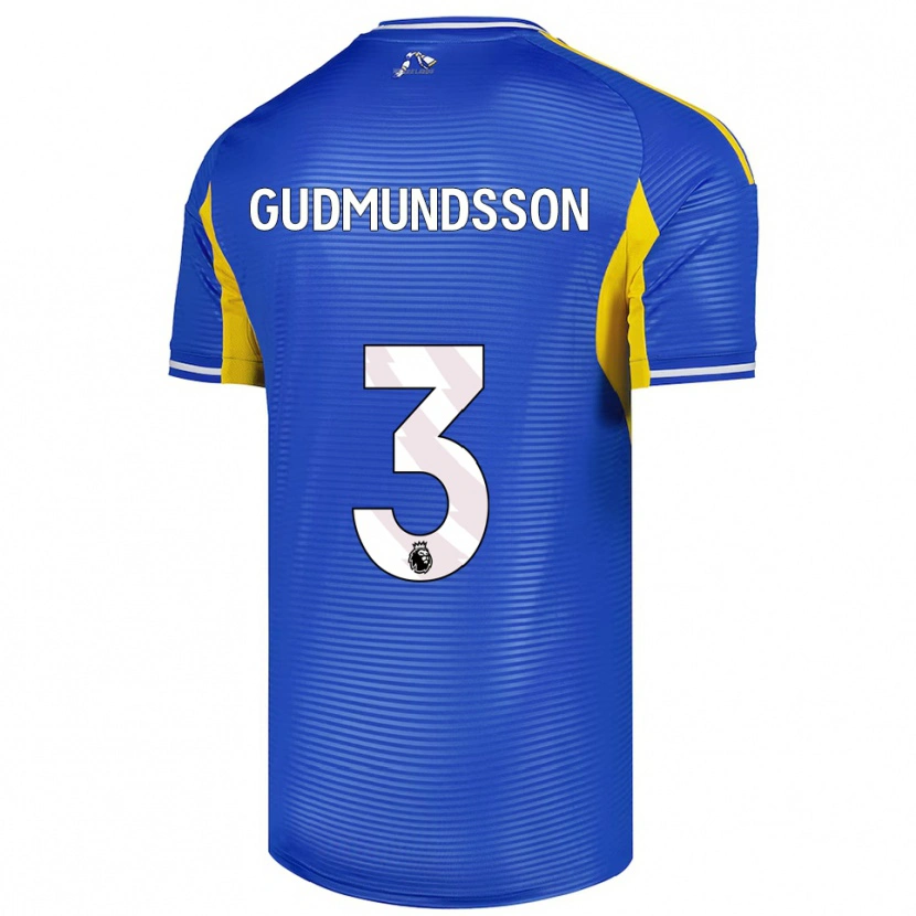 Danxen Hombre Camiseta Gabriel Gudmundsson #3 Azul Amarillo 2ª Equipación 2025/26 La Camisa