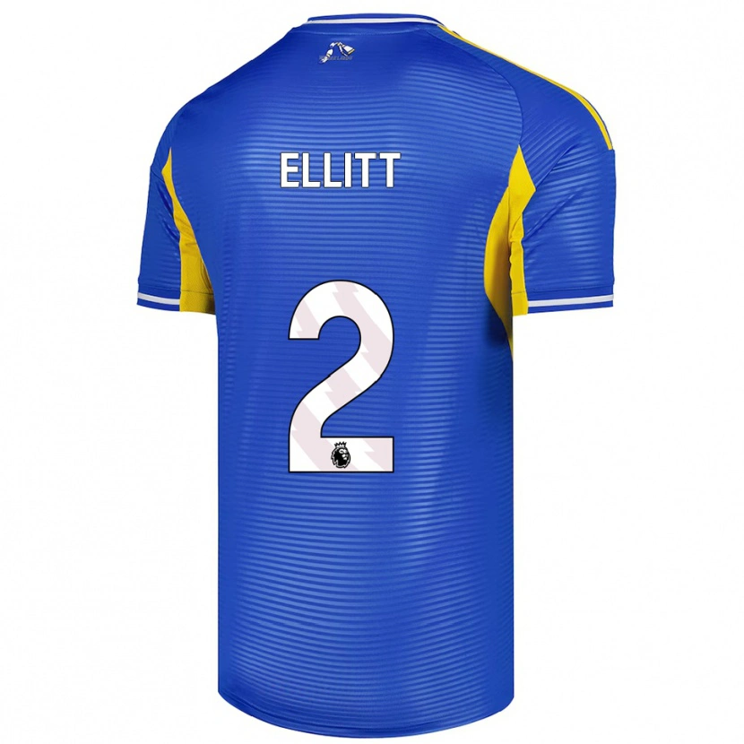 Danxen Hombre Camiseta Izzy Ellitt #2 Azul Amarillo 2ª Equipación 2025/26 La Camisa