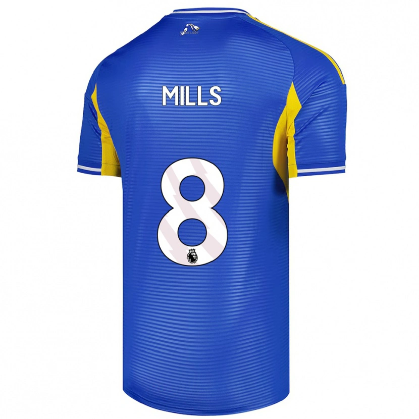 Danxen Hombre Camiseta Callum Mills #8 Azul Amarillo 2ª Equipación 2025/26 La Camisa