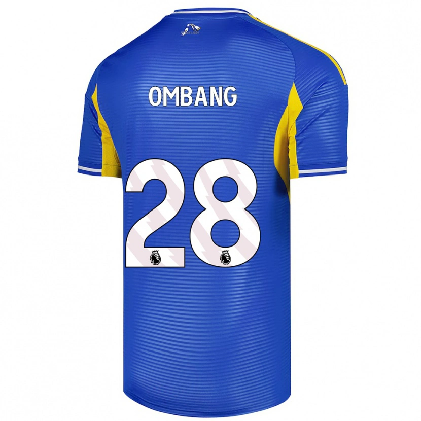 Danxen Hombre Camiseta Darryl Ombang #28 Azul Amarillo 2ª Equipación 2025/26 La Camisa