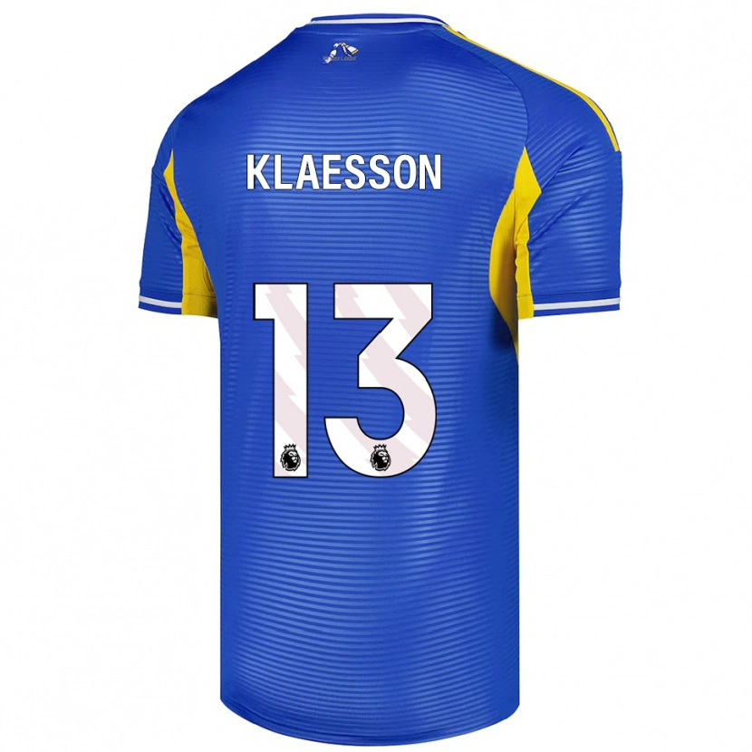 Danxen Hombre Camiseta Kristoffer Klaesson #13 Azul Amarillo 2ª Equipación 2025/26 La Camisa