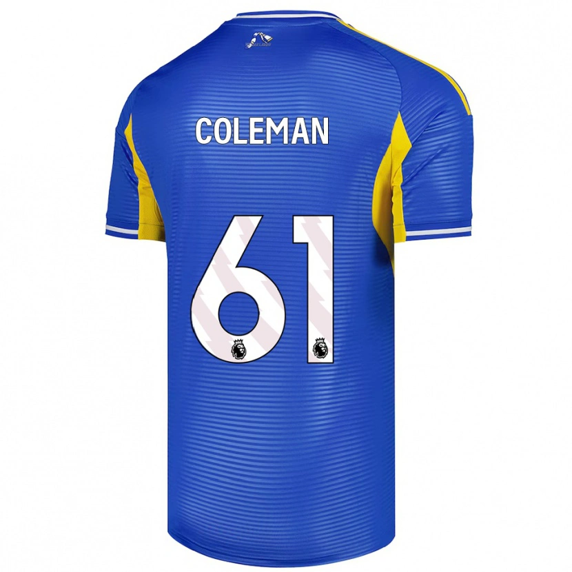 Danxen Hombre Camiseta Cian Coleman #61 Azul Amarillo 2ª Equipación 2025/26 La Camisa