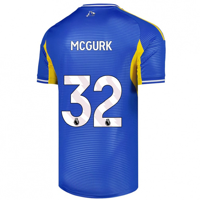 Danxen Hombre Camiseta Sean Mcgurk #32 Azul Amarillo 2ª Equipación 2025/26 La Camisa