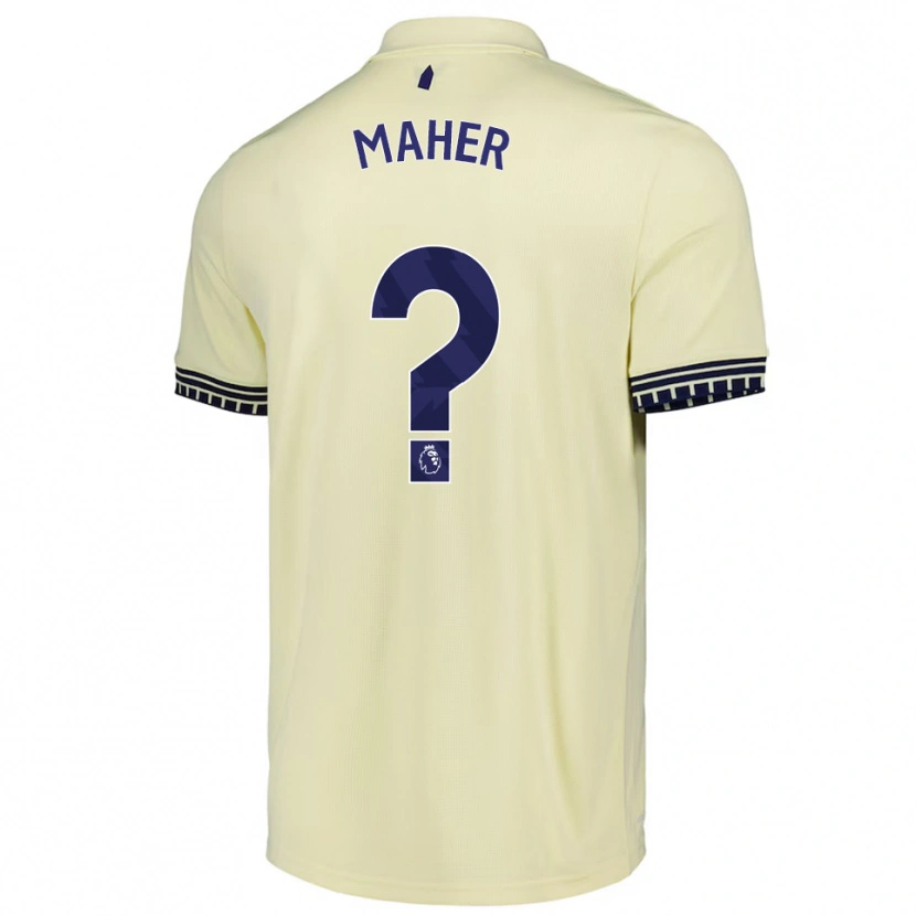 Danxen Hombre Camiseta Daniel Maher #0 Blanco Roto Negro 2ª Equipación 2025/26 La Camisa