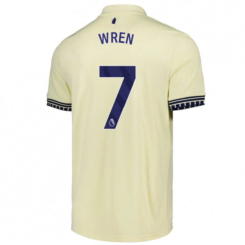 Danxen Hombre Camiseta Kean Wren #7 Blanco Roto Negro 2ª Equipación 2025/26 La Camisa