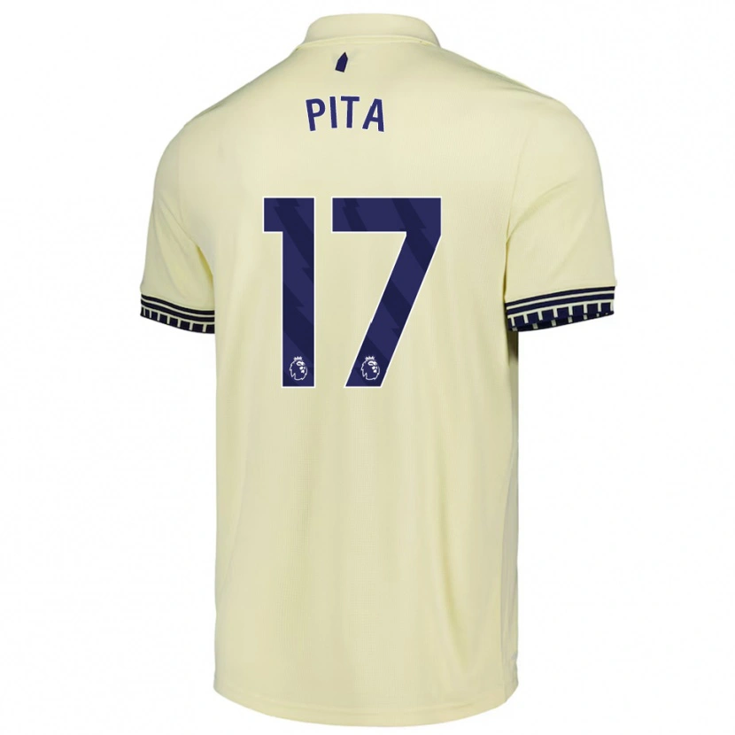 Danxen Hombre Camiseta Shea Pita #17 Blanco Roto Negro 2ª Equipación 2025/26 La Camisa