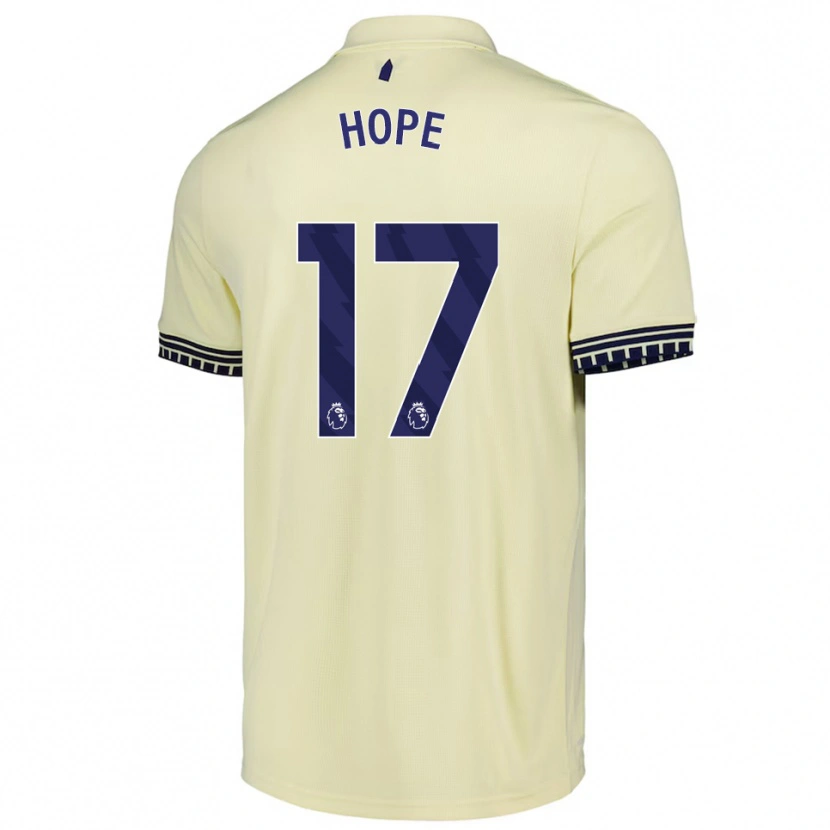 Danxen Hombre Camiseta Lucy Hope #17 Blanco Roto Negro 2ª Equipación 2025/26 La Camisa