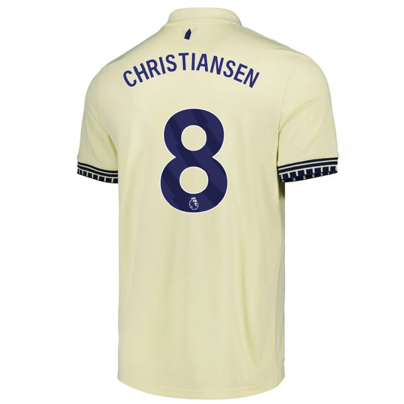 Danxen Hombre Camiseta Izzy Christiansen #8 Blanco Roto Negro 2ª Equipación 2025/26 La Camisa
