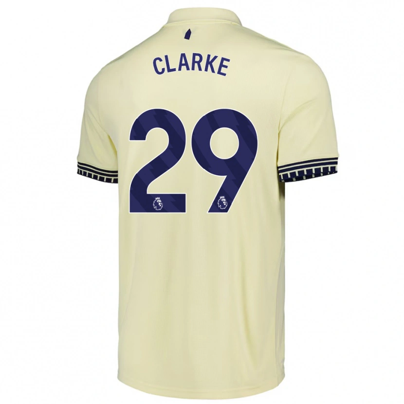 Danxen Hombre Camiseta Abbey Clarke #29 Blanco Roto Negro 2ª Equipación 2025/26 La Camisa