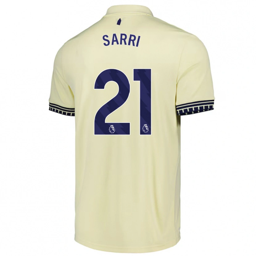 Danxen Hombre Camiseta Veatriki Sarri #21 Blanco Roto Negro 2ª Equipación 2025/26 La Camisa