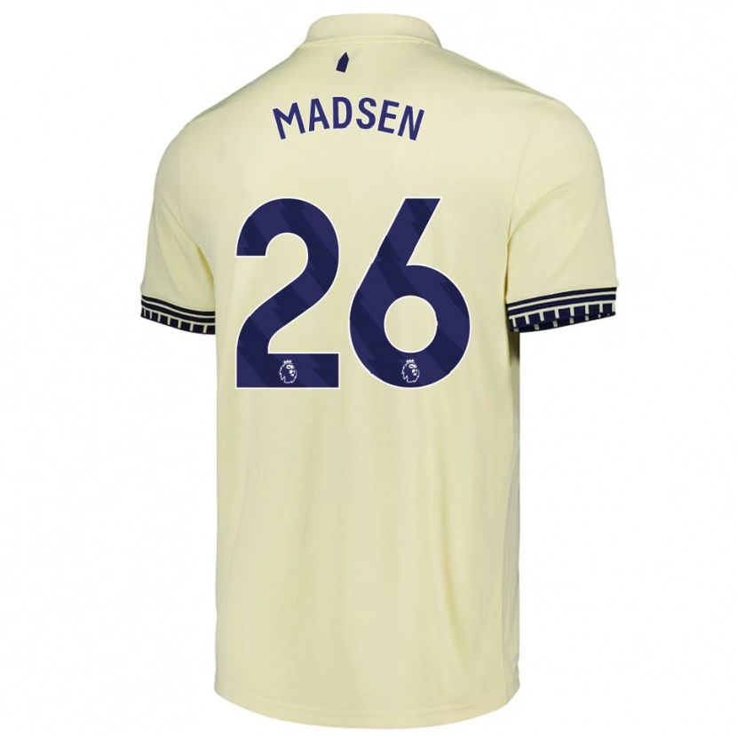 Danxen Hombre Camiseta Rikke Madsen #26 Blanco Roto Negro 2ª Equipación 2025/26 La Camisa