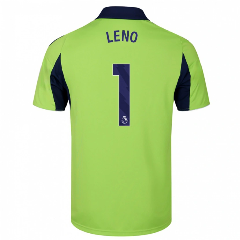 Danxen Hombre Camiseta Bernd Leno #1 Verde Marino Blanco 2ª Equipación 2025/26 La Camisa