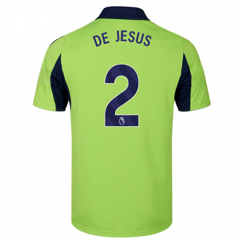 Danxen Hombre Camiseta Brad De Jesus #2 Verde Marino Blanco 2ª Equipación 2025/26 La Camisa