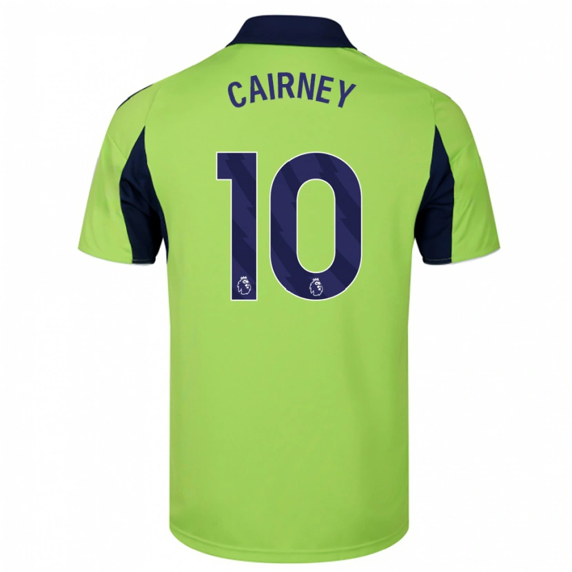 Danxen Hombre Camiseta Tom Cairney #10 Verde Marino Blanco 2ª Equipación 2025/26 La Camisa