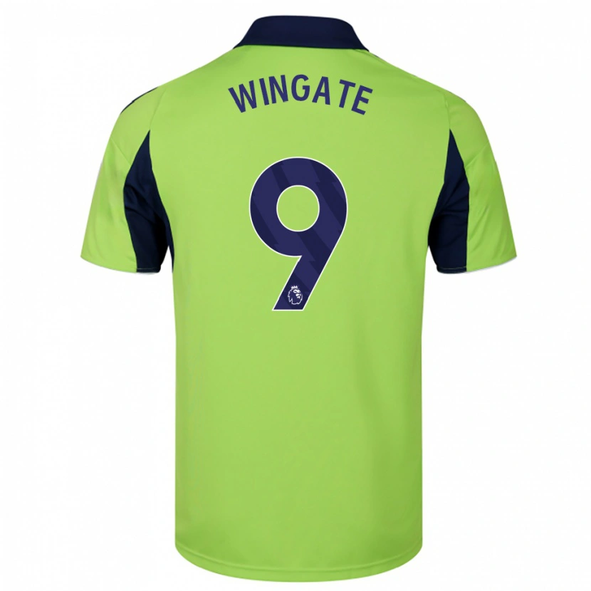 Danxen Hombre Camiseta Tom Wingate #9 Verde Marino Blanco 2ª Equipación 2025/26 La Camisa