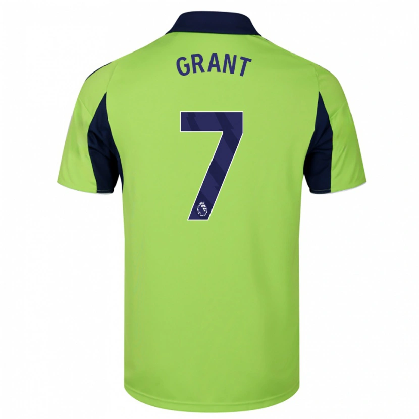 Danxen Hombre Camiseta Kyle Grant #7 Verde Marino Blanco 2ª Equipación 2025/26 La Camisa