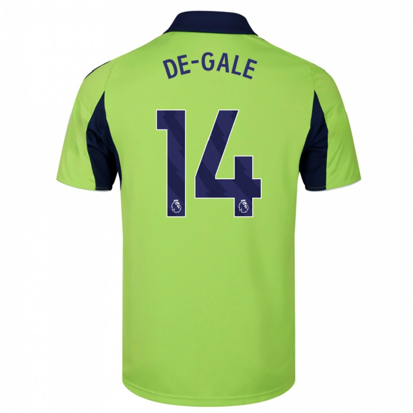 Danxen Hombre Camiseta Dylan De-Gale #14 Verde Marino Blanco 2ª Equipación 2025/26 La Camisa