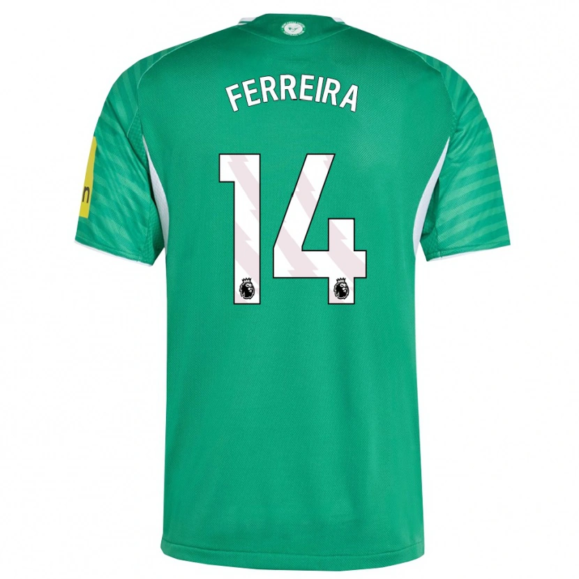 Danxen Hombre Camiseta Matheos Ferreira #14 Verde Blanco 2ª Equipación 2025/26 La Camisa