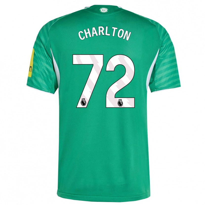 Danxen Hombre Camiseta Dylan Charlton #72 Verde Blanco 2ª Equipación 2025/26 La Camisa