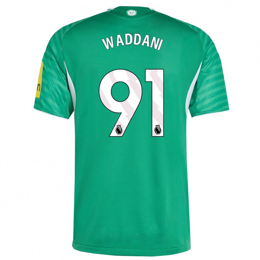 Danxen Hombre Camiseta Mohamed Waddani #91 Verde Blanco 2ª Equipación 2025/26 La Camisa