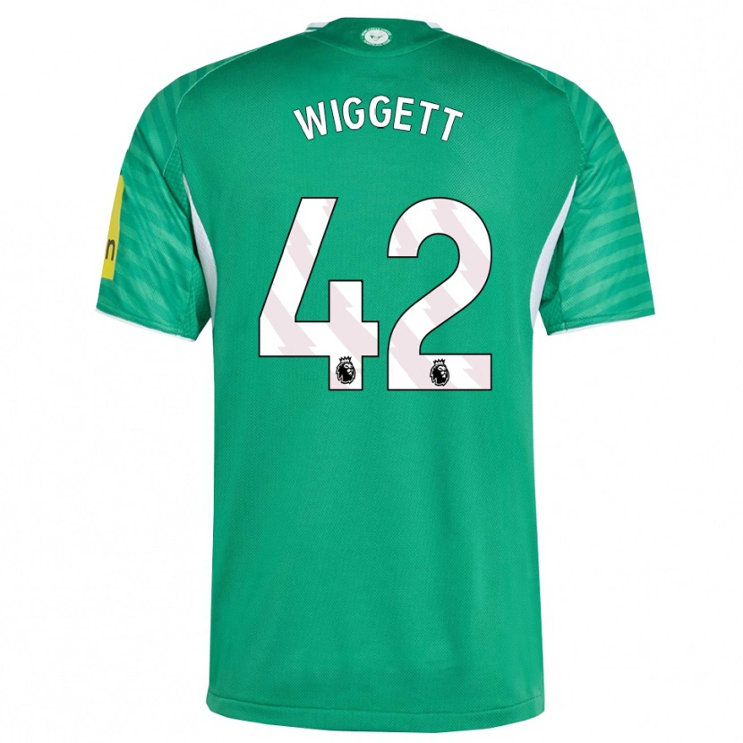 Danxen Hombre Camiseta Charlie Wiggett #42 Verde Blanco 2ª Equipación 2025/26 La Camisa