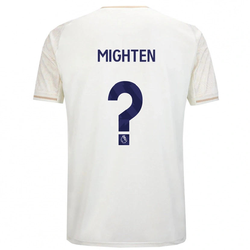 Danxen Hombre Camiseta Alex Mighten #0 Blanco Roto Negro 2ª Equipación 2025/26 La Camisa