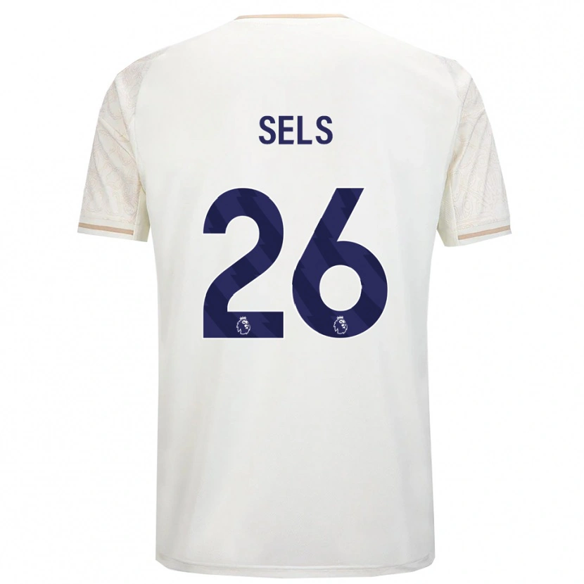 Danxen Hombre Camiseta Matz Sels #26 Blanco Roto Negro 2ª Equipación 2025/26 La Camisa