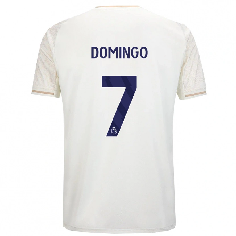 Danxen Hombre Camiseta Sophie Domingo #7 Blanco Roto Negro 2ª Equipación 2025/26 La Camisa