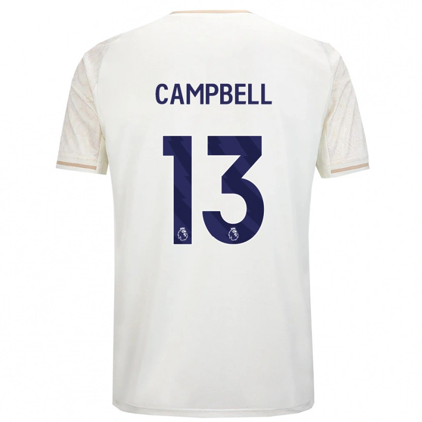 Danxen Hombre Camiseta Luke Campbell #13 Blanco Roto Negro 2ª Equipación 2025/26 La Camisa