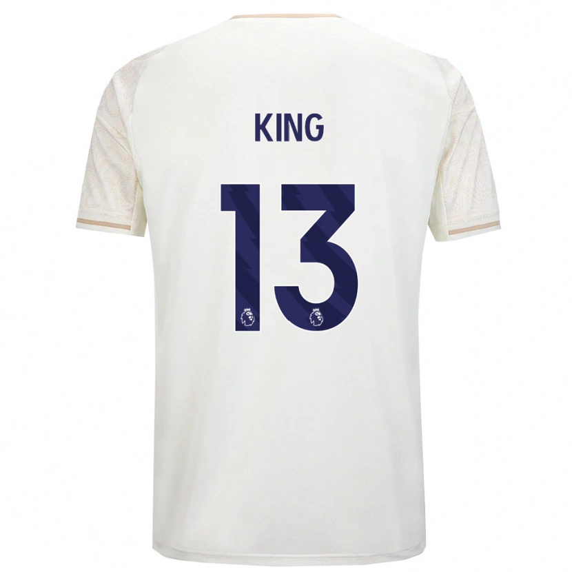 Danxen Hombre Camiseta Leo King #13 Blanco Roto Negro 2ª Equipación 2025/26 La Camisa