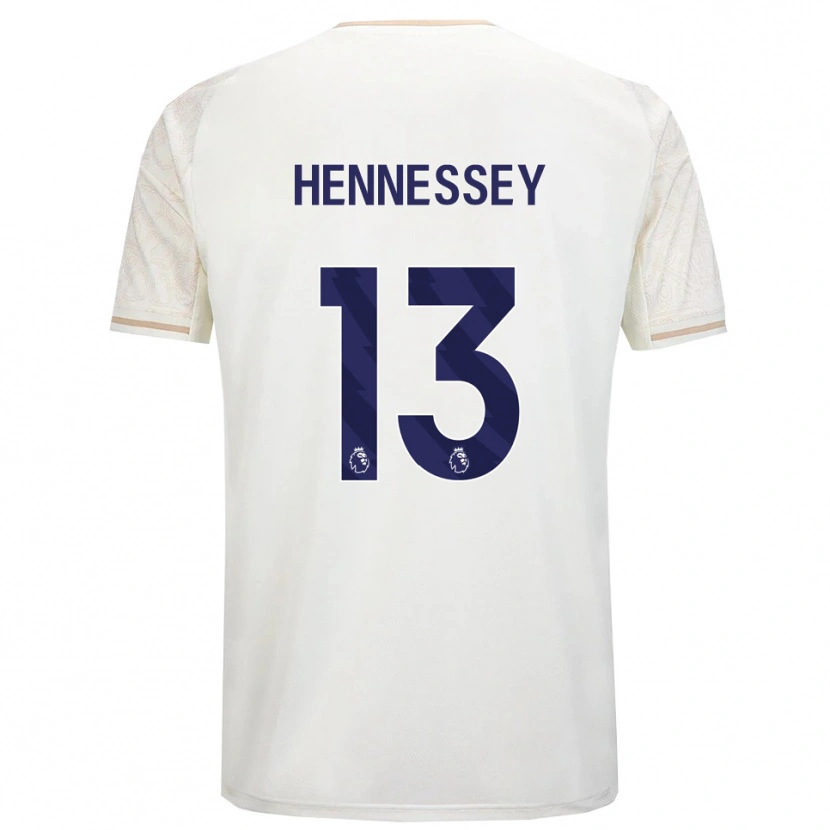 Danxen Hombre Camiseta Wayne Hennessey #13 Blanco Roto Negro 2ª Equipación 2025/26 La Camisa