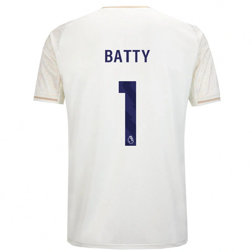 Danxen Hombre Camiseta Emily Batty #1 Blanco Roto Negro 2ª Equipación 2025/26 La Camisa