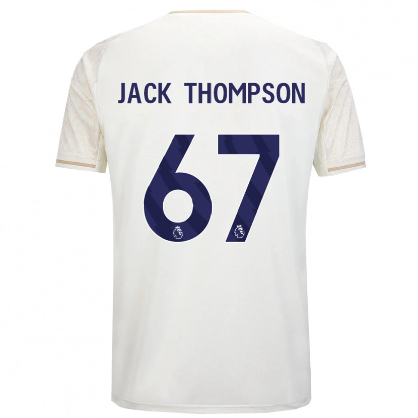 Danxen Hombre Camiseta Jack Thompson #67 Blanco Roto Negro 2ª Equipación 2025/26 La Camisa