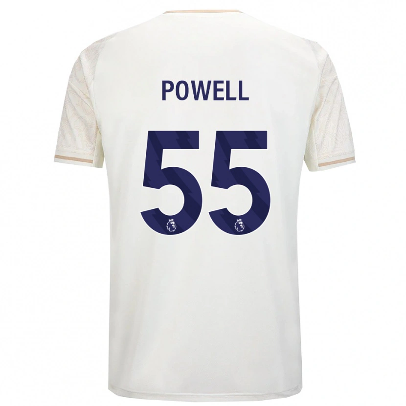 Danxen Hombre Camiseta Josh Powell #55 Blanco Roto Negro 2ª Equipación 2025/26 La Camisa