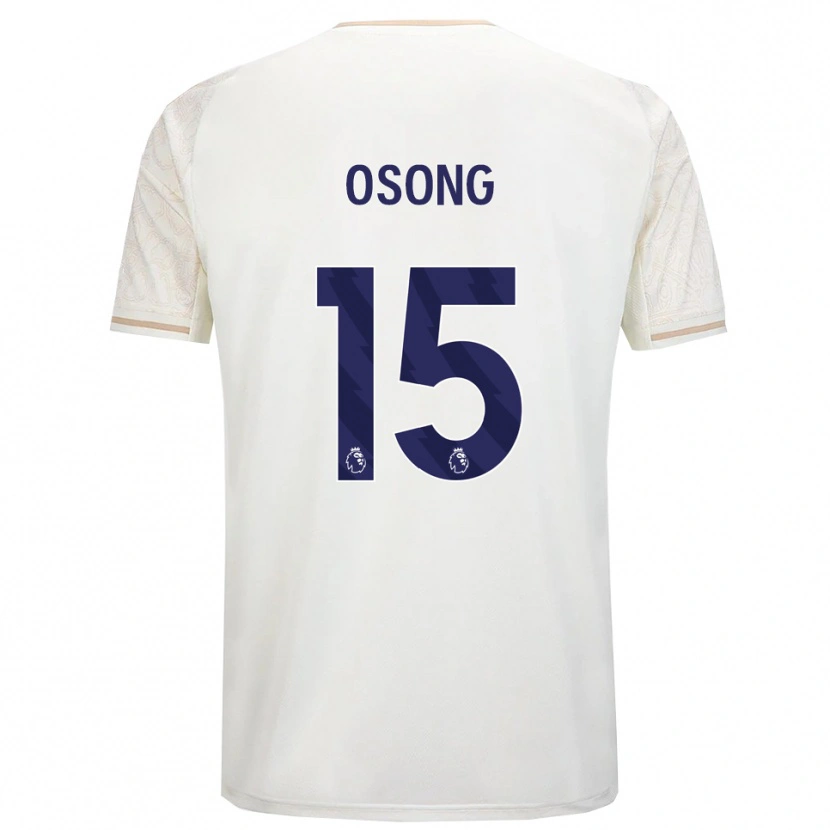 Danxen Hombre Camiseta Detlef Esapa Osong #15 Blanco Roto Negro 2ª Equipación 2025/26 La Camisa