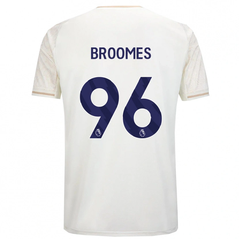 Danxen Hombre Camiseta Ethan Broomes #96 Blanco Roto Negro 2ª Equipación 2025/26 La Camisa