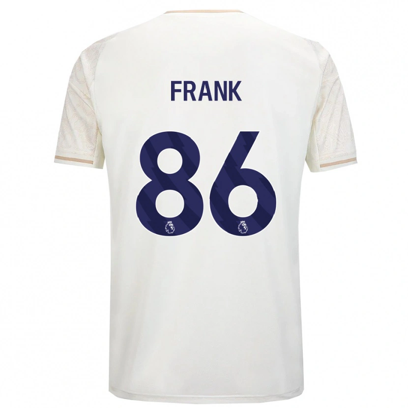 Danxen Hombre Camiseta Frank Djamna #86 Blanco Roto Negro 2ª Equipación 2025/26 La Camisa