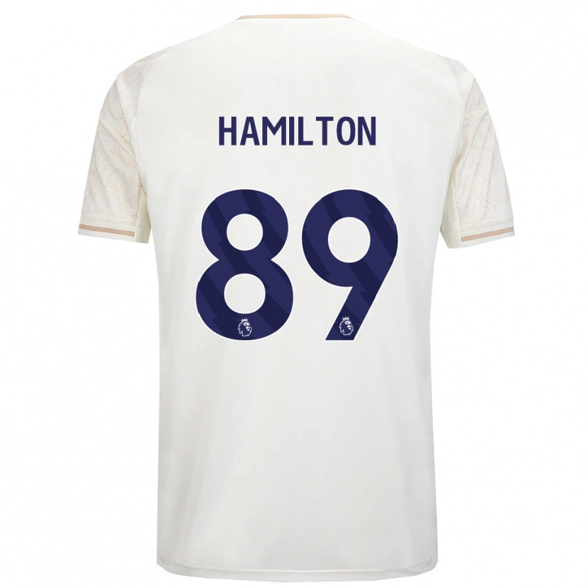 Danxen Hombre Camiseta Scott Hamilton #89 Blanco Roto Negro 2ª Equipación 2025/26 La Camisa