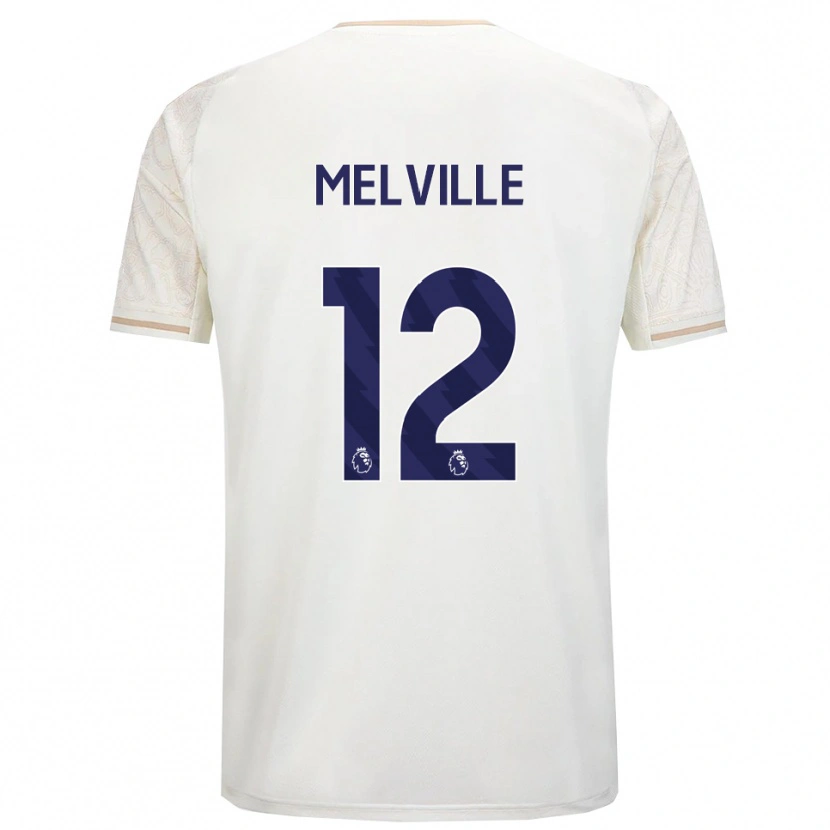 Danxen Hombre Camiseta Logan Melville #12 Blanco Roto Negro 2ª Equipación 2025/26 La Camisa