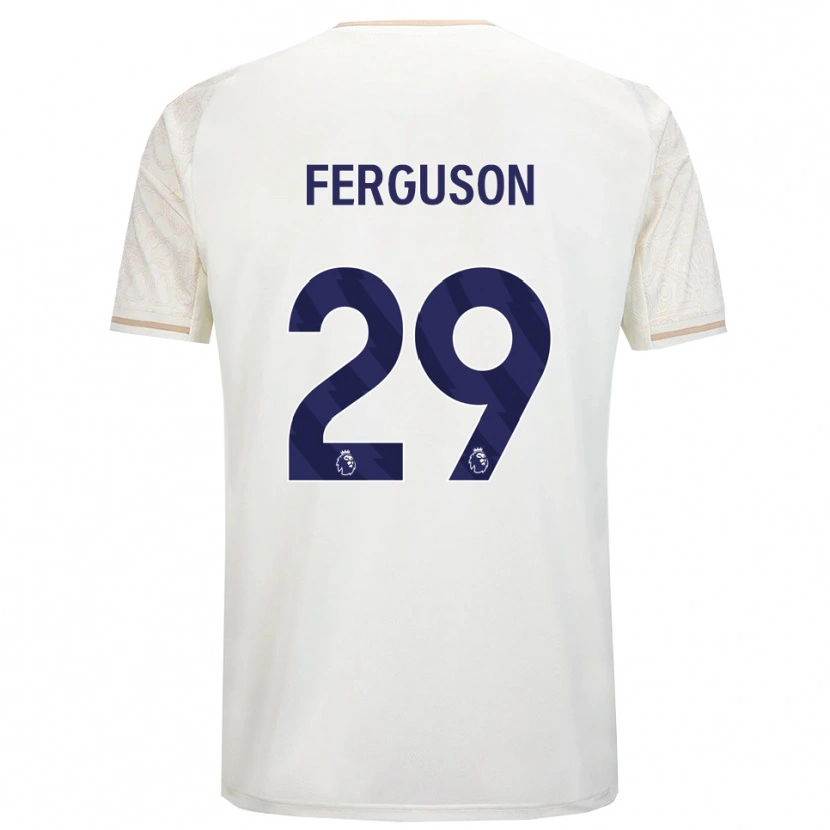 Danxen Hombre Camiseta Georgie Ferguson #29 Blanco Roto Negro 2ª Equipación 2025/26 La Camisa