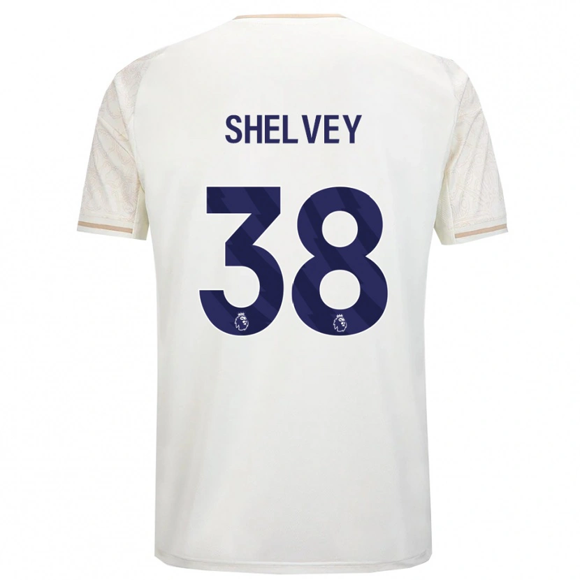 Danxen Hombre Camiseta George Shelvey #38 Blanco Roto Negro 2ª Equipación 2025/26 La Camisa