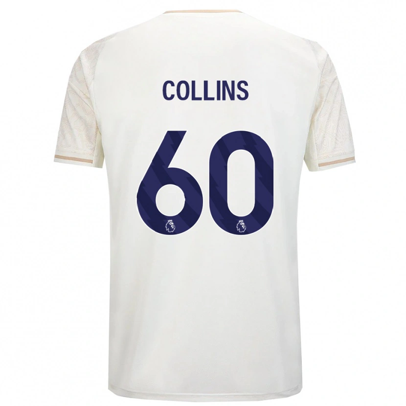 Danxen Hombre Camiseta Sam Collins #60 Blanco Roto Negro 2ª Equipación 2025/26 La Camisa