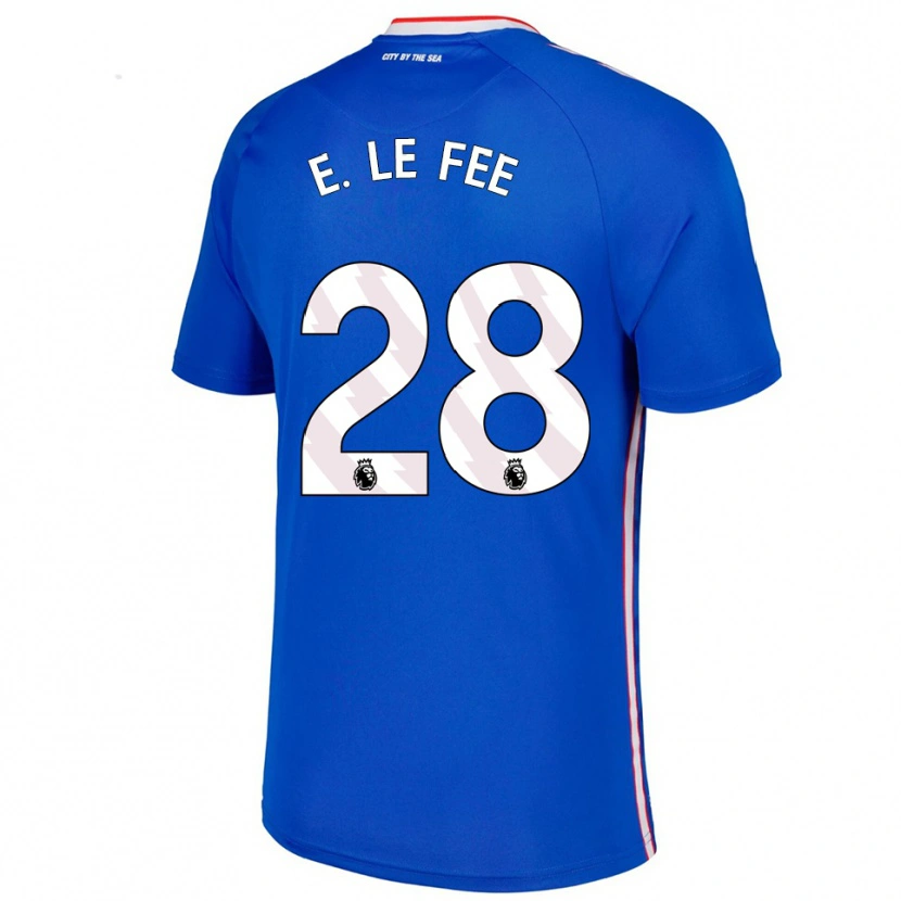 Danxen Hombre Camiseta Enzo Le Fée #28 Azul Blanco 2ª Equipación 2025/26 La Camisa