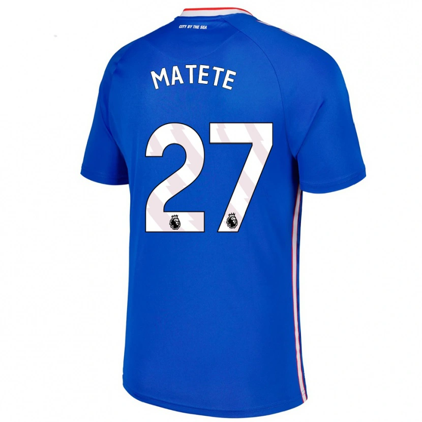 Danxen Hombre Camiseta Jay Matete #27 Azul Blanco 2ª Equipación 2025/26 La Camisa