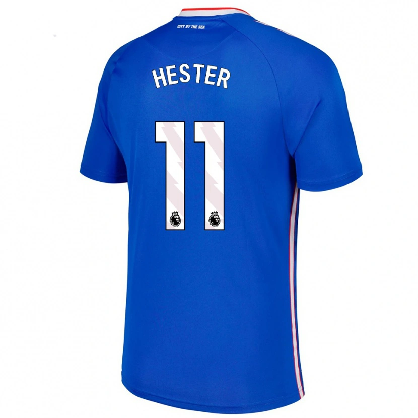 Danxen Hombre Camiseta Bayley Hester #11 Azul Blanco 2ª Equipación 2025/26 La Camisa