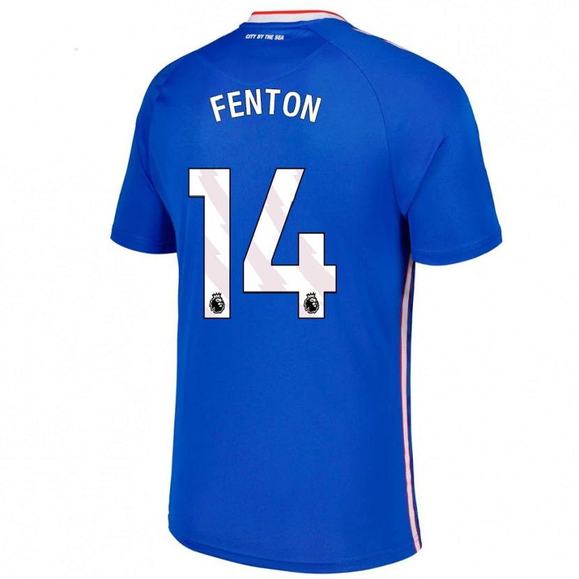 Danxen Hombre Camiseta Natasha Fenton #14 Azul Blanco 2ª Equipación 2025/26 La Camisa