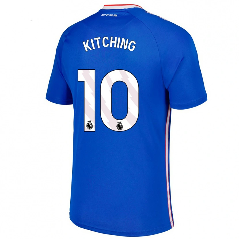 Danxen Hombre Camiseta Katie Kitching #10 Azul Blanco 2ª Equipación 2025/26 La Camisa