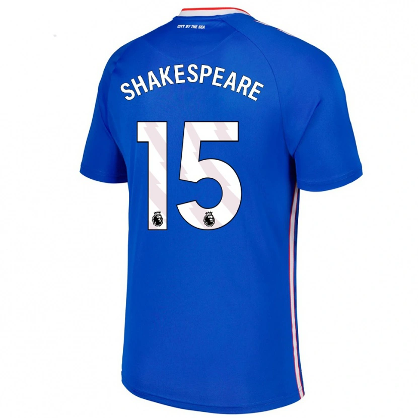 Danxen Hombre Camiseta Caleb Shakespeare #15 Azul Blanco 2ª Equipación 2025/26 La Camisa