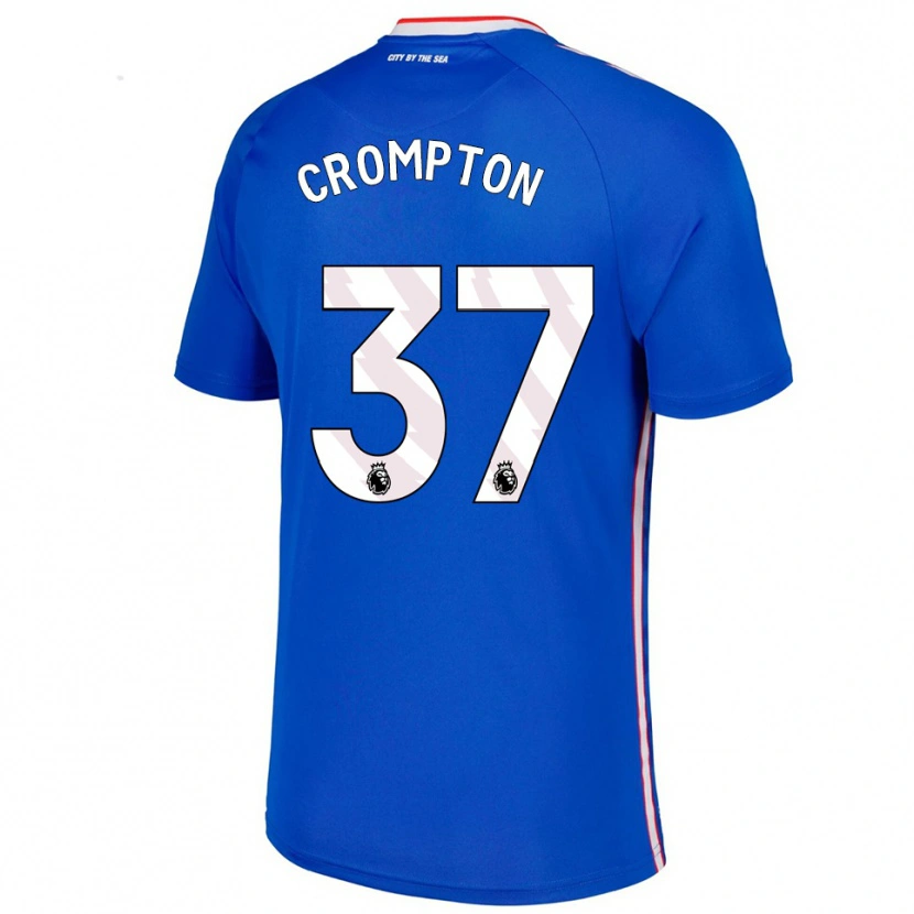 Danxen Hombre Camiseta Ben Crompton #37 Azul Blanco 2ª Equipación 2025/26 La Camisa