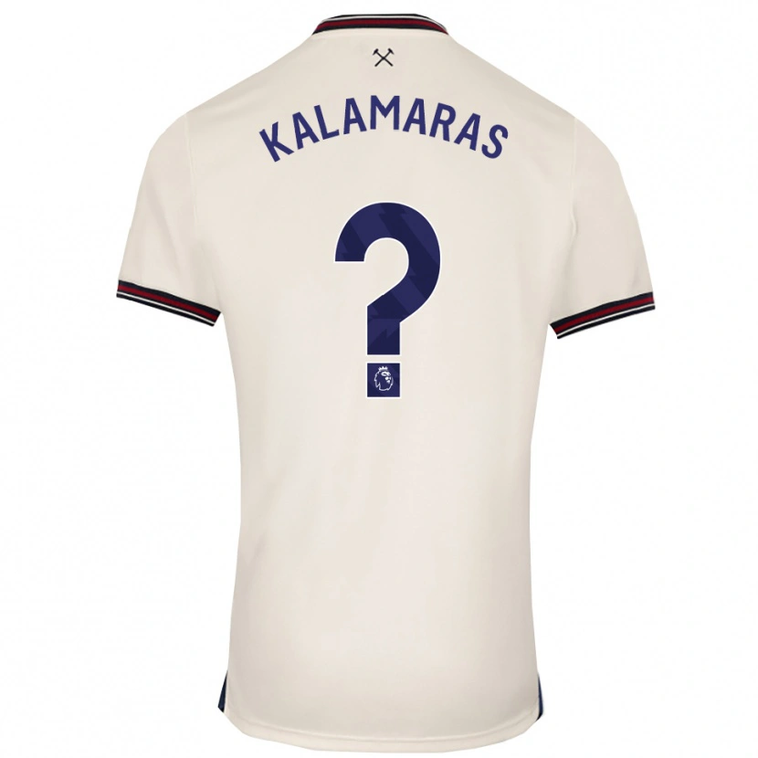 Danxen Hombre Camiseta Pablo Kalamaras #0 Blanco Roto 2ª Equipación 2025/26 La Camisa